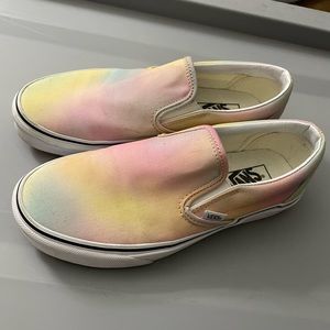 vans women's size 8. pastel tie dye